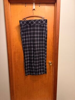 torrid Black Plaid wide leg pixie pants